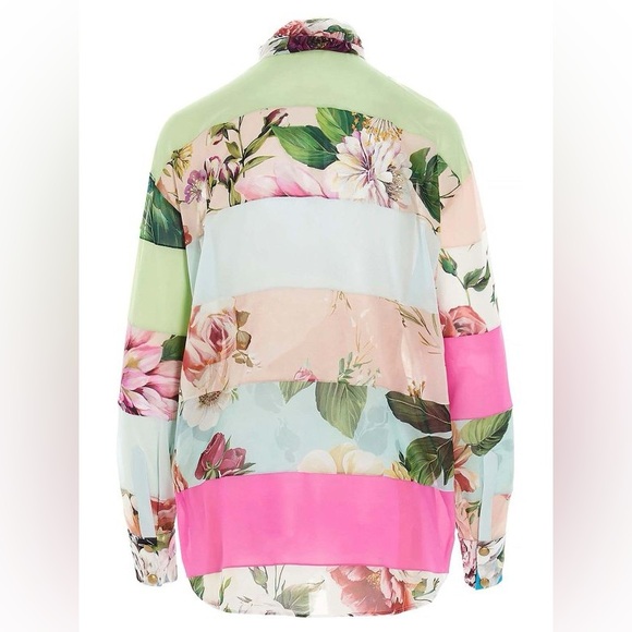 DOLCE & GABBANA Floral patchwork shirt in multicolor Size XS/IT36 Like New. - Picture 11 of 11